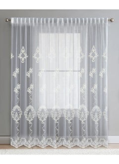 Buy 1 Panel Of Fuzzy Sheer Floral Tulle 300 × 300 cm in Egypt