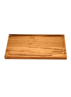 Buy 47x30cm Muiracatiara Wood Rectangular Barbecue Cutting and Serving Board with Varnish Finish in UAE