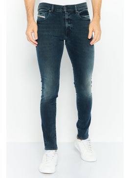 اشتري Men D Strukt Slim Fit Plain Stretchable Jeans, Blue في الامارات