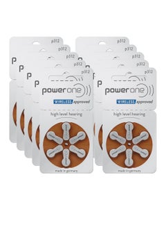 Buy Size 312 Wireless Approved 1.45V Hearing Aid Batteries - 60-Pieces in UAE