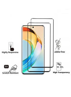 اشتري Full Coverage Screen Protector for Honor X10 / Honor X20 / Honor 20 Plus / Honor X30i/ Honor 50 PLUS Black Edge [Anti-Scratch]  2-Pack في الامارات