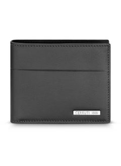 Buy Oxford Black Bifold Genuine Leather Wallet For Men With 6 Card Slots 110 MM- CEPU06858M-BLK in UAE