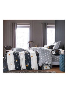 اشتري King Size Fitted Bed Sheet 6 Piece Set of 1 Fitted Bed Sheet, 1 Duvet Bed Cover, 2 Cushion Cover and 2 Pillowcase في الامارات