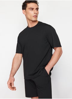 اشتري Black Regular Cut T-shirt TMNSS24TS00258 في مصر