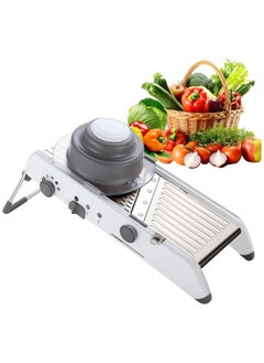 Buy Adjustable Mandoline Food Slicer, Mandoline Slicer for Kitchen, Mandolin Slicer, Potato Slicer, Tomato Slicer, Veggie Chopper with French Fry Cutter Waffle Make in Saudi Arabia