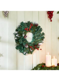 Buy Blovec X-Mas Wreath with Berry and Snowtip 35 x 10 x 35 cm in UAE