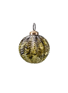 Buy Gulf Flowers Glass Christmas Ball – Green for Holiday Tree & Home Decoration in UAE