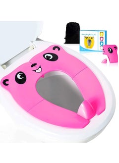 اشتري Upgrade Portable Potty Seat with Splash Guard for Toddler, Foldable Travel Potty Seat with Carry Bag في السعودية