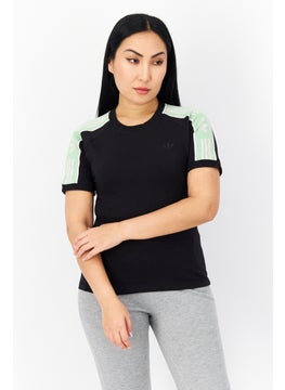 اشتري Women Sportswear Fit Outdoor Top, Black/Green في الامارات