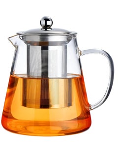 Buy Glass Teapot with Infuser Tea Pot 32oz/43oz Tea Kettle Stovetop Safe Blooming and Loose Leaf Tea Maker Set in Saudi Arabia