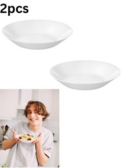 Buy 2pcs Deep plate, white, 20 cm in Egypt