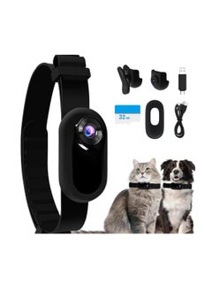 اشتري Cat Camera Collar with 32GB SD Card, HD 1080P Dog Collar Action Camera Mini Wireless Camera for Cat Collar, Pet Collar Camera Outdoor Last في السعودية