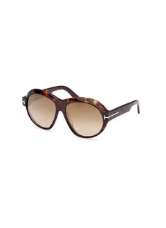 اشتري Women's Round Shape Acetate Sunglasses FT111352G59 Lens Size: 59 Millimeter - Dark Havana في السعودية