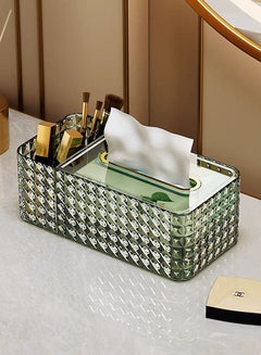 Buy Crystal Tissue Box Artificial Paper Rack Holder Home Decor Clear/Gold 19 x 11 x 10cm in Egypt