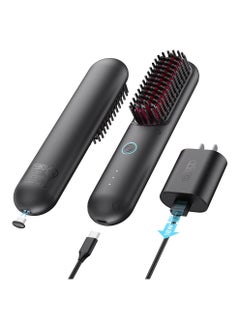 اشتري TYMO Porta Cordless Hair Straightener Brush, Black Color في الامارات