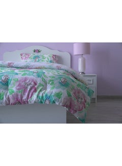 Buy Florabella-Flowers 2-Piece Comforter Set Pink 135X220cm in UAE