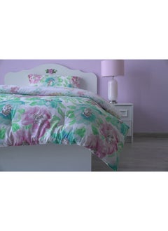 Buy Florabella-Flowers 2-Piece Comforter Set Pink 135X220cm in UAE