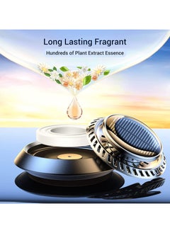 Buy Jinge Solar Charge Car Air Freshener Diffuser with 2 Fragrances Pure Plant in UAE