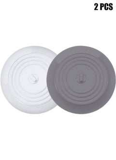 اشتري Set of 2 Silicone Tub Stoppers - 6 Inches Sink Stoppers - Flat Bathtub Drain Covers, Hair Catchers and Suction Bathtub Plugs for Kitchen, Bathroom and Laundry في الامارات