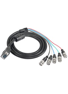 Buy VGA to BNC Adapter Cable, HD15 VGA to 5 BNC RGBHV Male Coaxial High Resolution for HDTV Monitor Cable in UAE