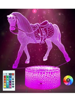 Buy Horse Gifts for Girls 3D Horse Multicolor Night Light for Kids Room Horse Lamp 16 Colors Changing with Remote Control&Smart Touch Birthday Valentine's Day Gifts for Kids Girls 3 4 5 6 7 8 9 Years in UAE