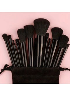 اشتري 13 Pcs Makeup Brushes Soft Fluffy Prfessional Foundatiion Blush Powder Eyeshadow Kabuki Blending Make Up Brush Beauty Tools - Black في الامارات