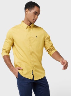 Buy Thomas Scott Classic Slim Fit Button Down Collar Twill Casual Shirt in UAE