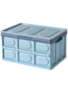 اشتري Lidded Storage Bins 30L Collapsible Storage Box Crates Plastic Tote Storage Box Container Stackable Folding Utility Crates for Clothes, Toy, Books,Snack, Shoe, and Grocery Storage Bin في الامارات