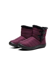 Buy Women Simple Cotton Boots Wine Red in UAE
