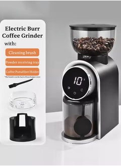 Buy Coffee Grinder Electric Coffee Grinder Adjustable  Mill with 25 Precision Grind Settings with Time Display and Countdown Display black 150W in Saudi Arabia