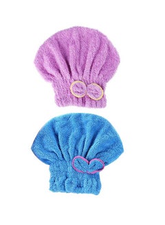 Buy LNJBABAO 2Pieces Microfiber Hair Drying Towels, Ultra Absorbent Hair Drying Cap Bowknot Hair Turban Towel for Women Adults or Girls to Dry Hair in Egypt
