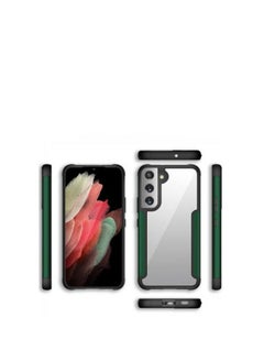 Buy Airbag Shockproof Case For Samsung Galaxy S22 Plus Case Luxury Metal Bumper Transparent Case Green in Egypt