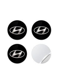 اشتري 4-Pieces Emblem Badge Sticker Wheel Hub Caps Center Cover (6.5x6.5cm) في الامارات