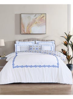Buy 11 Piece Cotton Bed Duvet Set King Size in Saudi Arabia