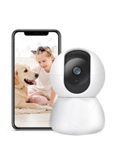 Buy Security Camera 1080P Indoor Security Camera 360 Degree Pet Camera for Home Security Infrared Night Vision Motion Detection 2 Way Talk in Saudi Arabia