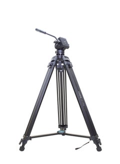 Buy CP-VT10 Professional Heavy Duty Aluminum Alloy Video Tripod 360° Degree Fluid Drag Head Max Height 1700mm Compatible with Sony Canon Nikon DSLR Shooting Load up to 10KG in UAE