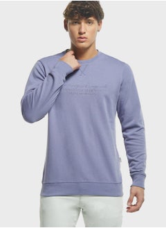 Buy Slogan Crew Neck Sweatshirt in UAE