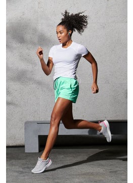 اشتري Women Slim Fit Running Shorts, Light Green في الامارات