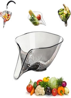 Buy Multi-functional Drain Basket, Drainage Basket Funnel, Kitchen Sink Drain Strainer Basket Drain Rack, Drainer Food Basket with Spout Multifunctional Vegetable and Fruit Washing Drain Basket in Saudi Arabia