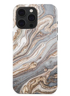 Buy Luxury Gold Glitter Marble Phone Case Compatible with iPhone 15 Pro  MAX Double Layer Silicone Protective Case Gentle Wind in UAE