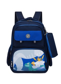 اشتري Dino School Bag With T Pencil Case-Dark Blue في السعودية