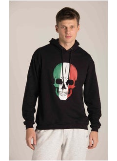 Buy Scull Front Print Hoodie in Egypt