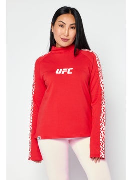 اشتري Women Sportswear Fit Long Sleeves Training Sweatshirt, Red/White في السعودية