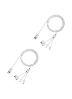 اشتري Fast 3 In 1 Sort Charging Data Cable 1m-(2Pieces) في السعودية