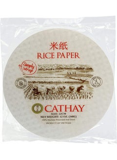 Buy Cathay Fresh Spring Roll Rice Paper Wrappers, Rice Paper Wrappers for Fresh Rolls-30 Sheets, Non-GMO, Gluten-Free, Low Carb, Vietnamese Summer Wrap with Natural Ingredients, Veggie Wrap (Round, 22cm) in UAE