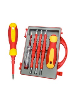 Buy 5 Piece Insulated Screwdriver, Screwdriver Set, Electrician Tools Kit with Case, 1000V, Screw Driver with Interchangeable Blades, for Professional Work and Home DIY in UAE