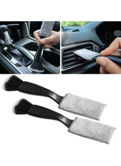 Buy 2 Pcs Double Head Black Automotive Interior Dusting Brushes in Saudi Arabia