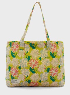 Buy Kathyy Floral Printed Canvas Tote Bag in UAE