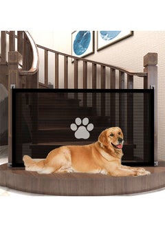 Buy Dog Safety Gate Pet, No Drilling Black Mesh Magic Pet Dog Gate,Beauenty Mesh Safety Gate for Babies and Pets,Pet Dog Gate for doorways, Stairs, Indoor/Outdoor (Black) in Saudi Arabia