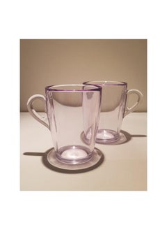 Buy Pangea Set 2 Mug Cups With Saucers in Egypt